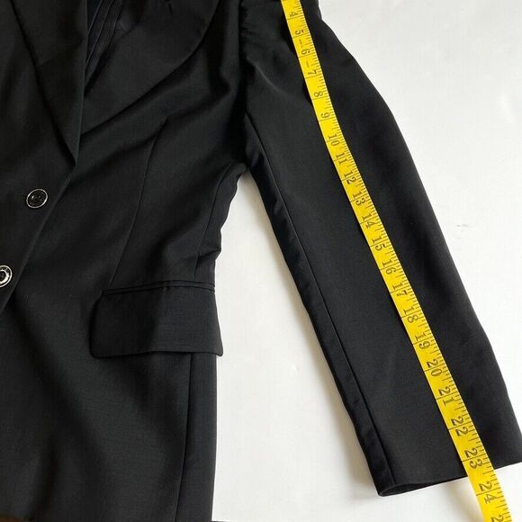 Escada Margaretha Ley Black Classic Tailored Jacket Womens 38 US 8 Wool Mohair - Picture 15 of 16